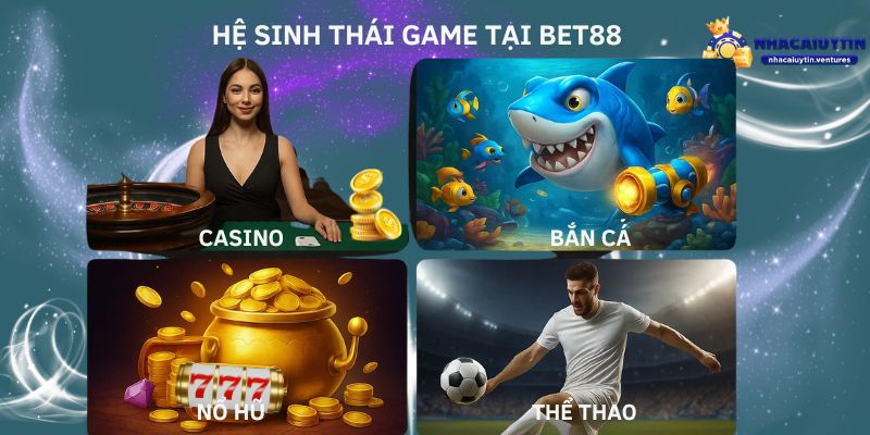 Hệ sinh thái trò chơi tại BET88